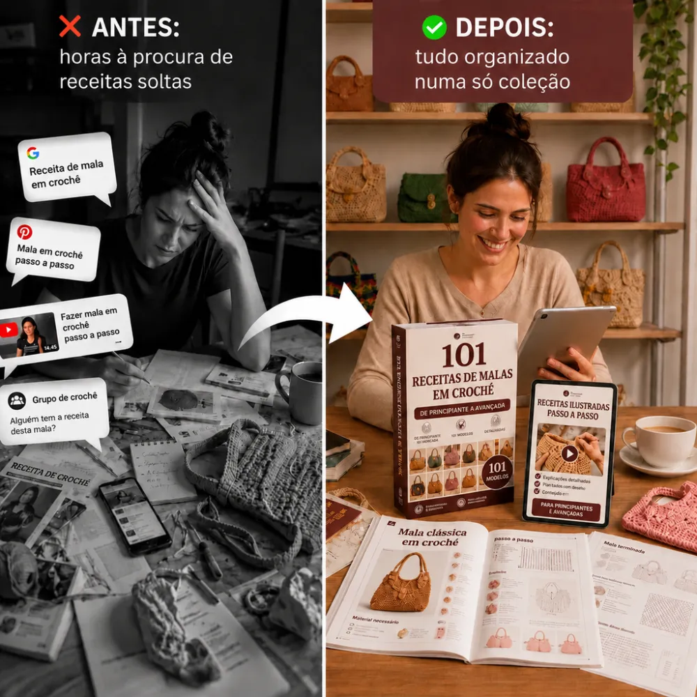 Comparação entre a procura desorganizada e uma coleção organizada